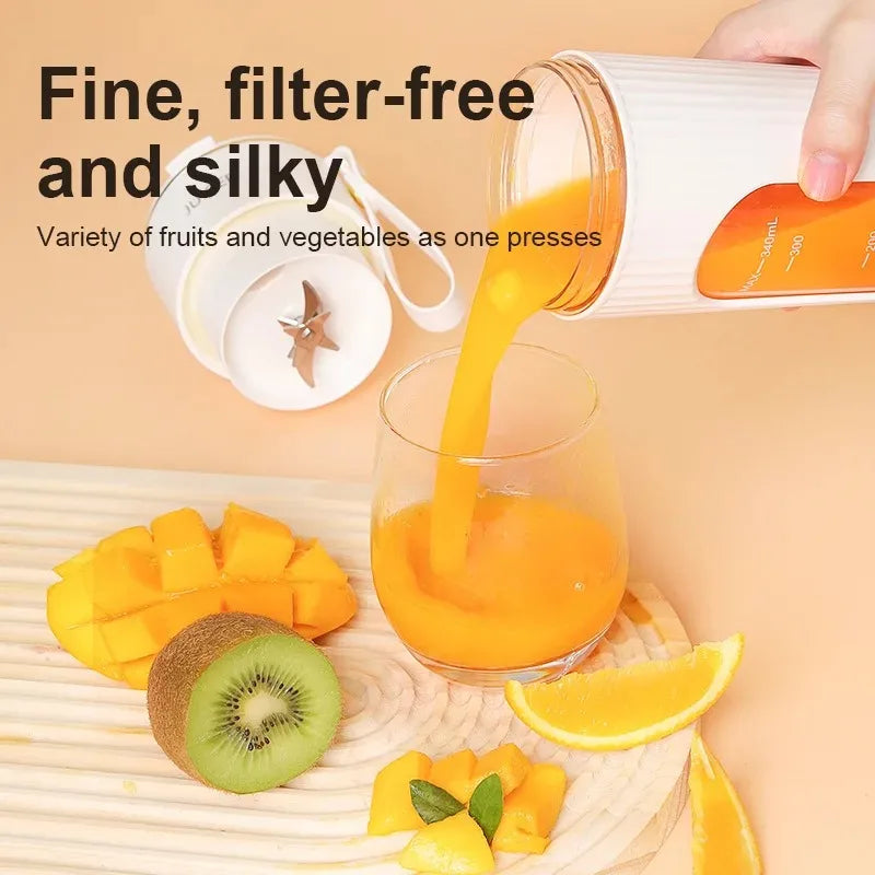 New USB Charging LCD Fresh Fruit and Vegetable Juicer Family Travel Portable Juice Cup Outdoor Multifunctional Electric Juicer