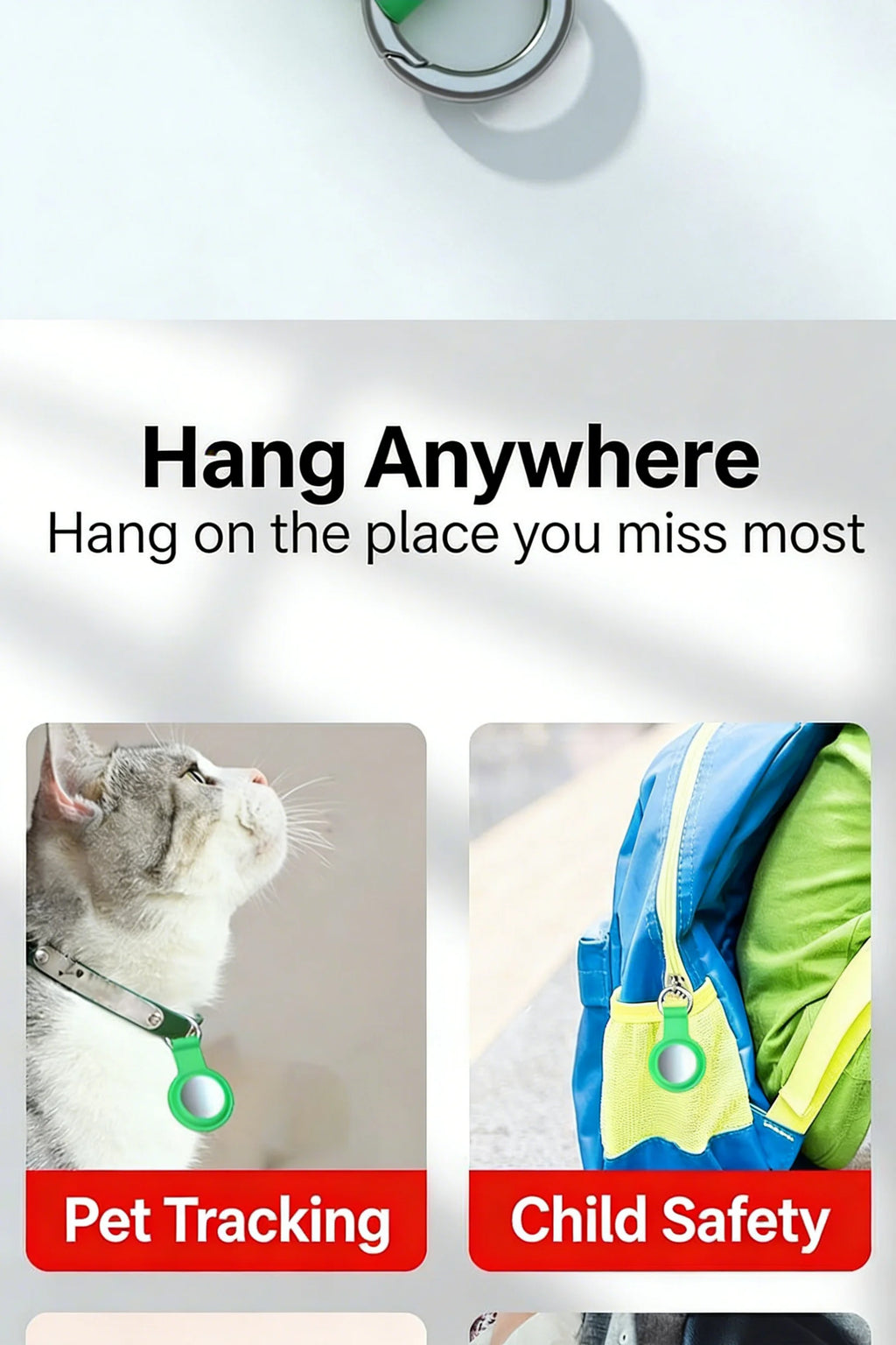 Smart Bluetooth GPS Anti-Lose Tracker Sound Locate Msg Reminder Alarm for Keys Wallets Pets Compatible i