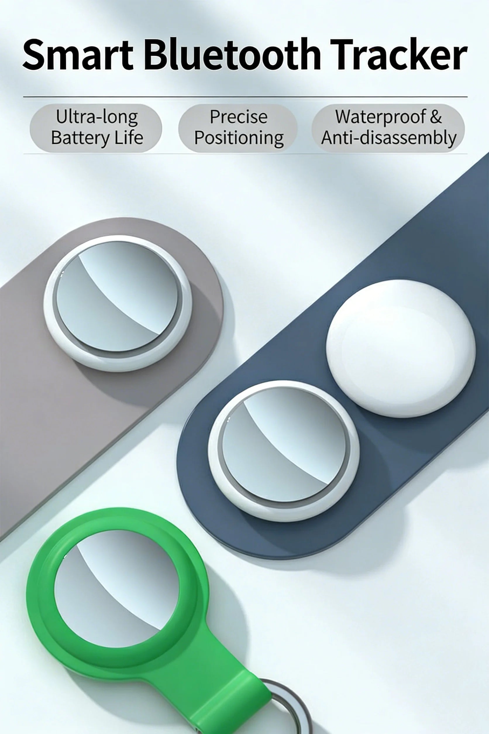 Smart Bluetooth GPS Anti-Lose Tracker Sound Locate Msg Reminder Alarm for Keys Wallets Pets Compatible i