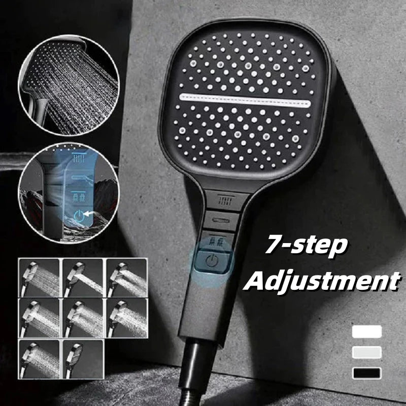 Large Shower Head 7 Modes Adjustable Shower Head Bathroom High-pressure Water
