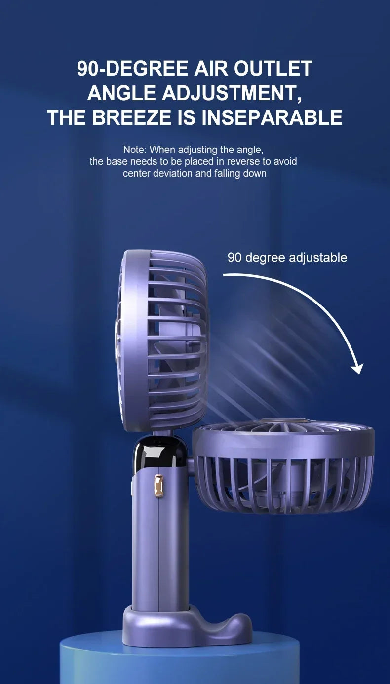 Portable Handheld Mini Fan Foldable Neck Hanging Fans 5 Speed