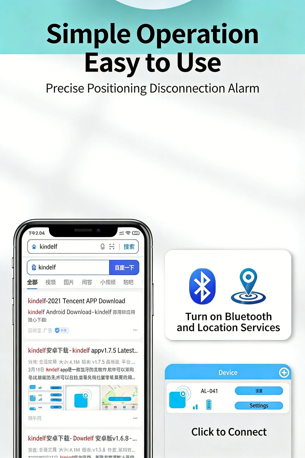 Smart Bluetooth GPS Anti-Lose Tracker Sound Locate Msg Reminder Alarm for Keys Wallets Pets Compatible i