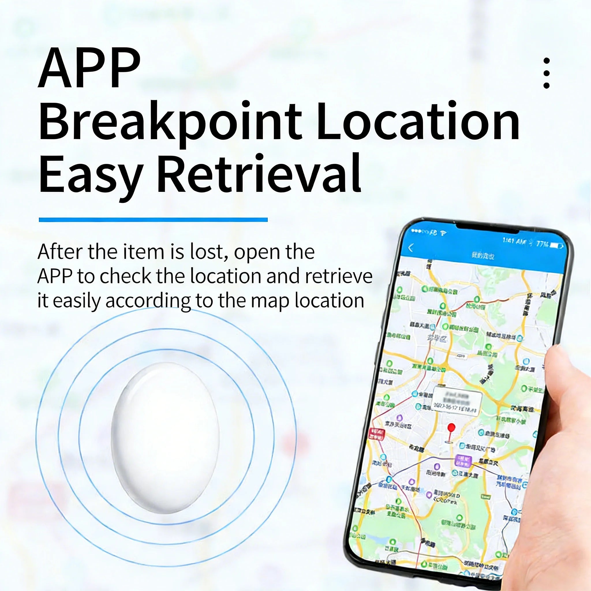Smart Bluetooth GPS Anti-Lose Tracker Sound Locate Msg Reminder Alarm for Keys Wallets Pets Compatible i