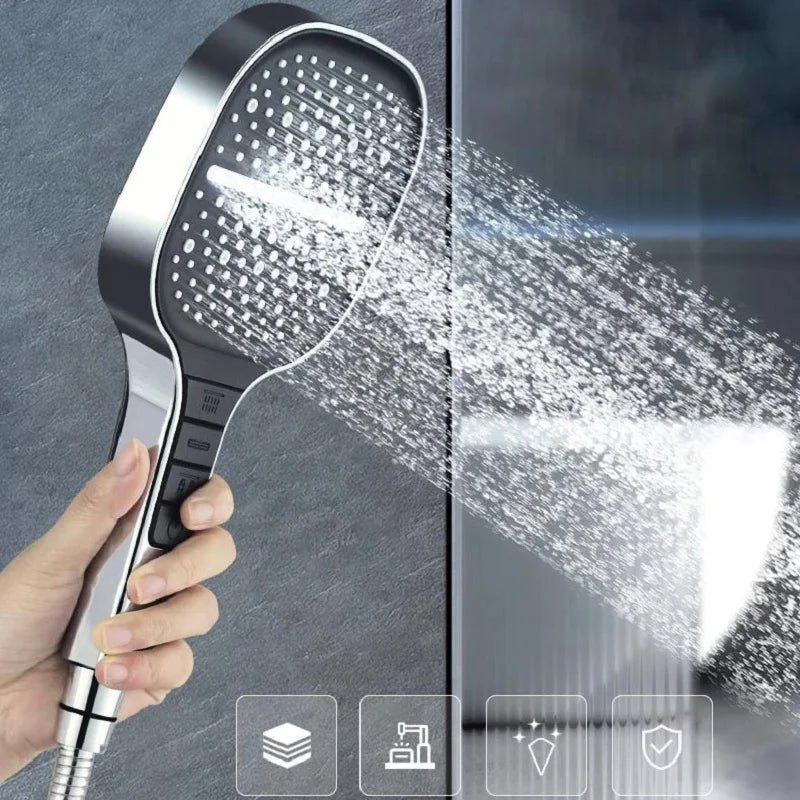 Large Shower Head 7 Modes Adjustable Shower Head Bathroom High-pressure Water