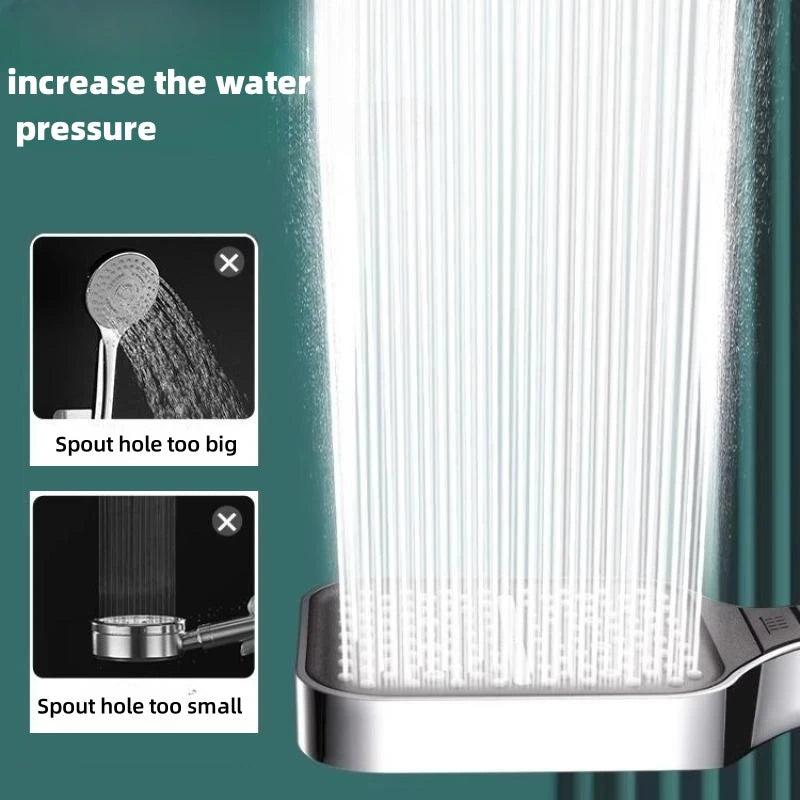Large Shower Head 7 Modes Adjustable Shower Head Bathroom High-pressure Water