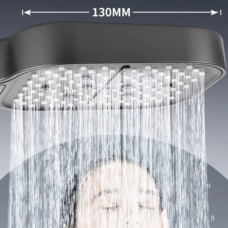 Large Shower Head 7 Modes Adjustable Shower Head Bathroom High-pressure Water