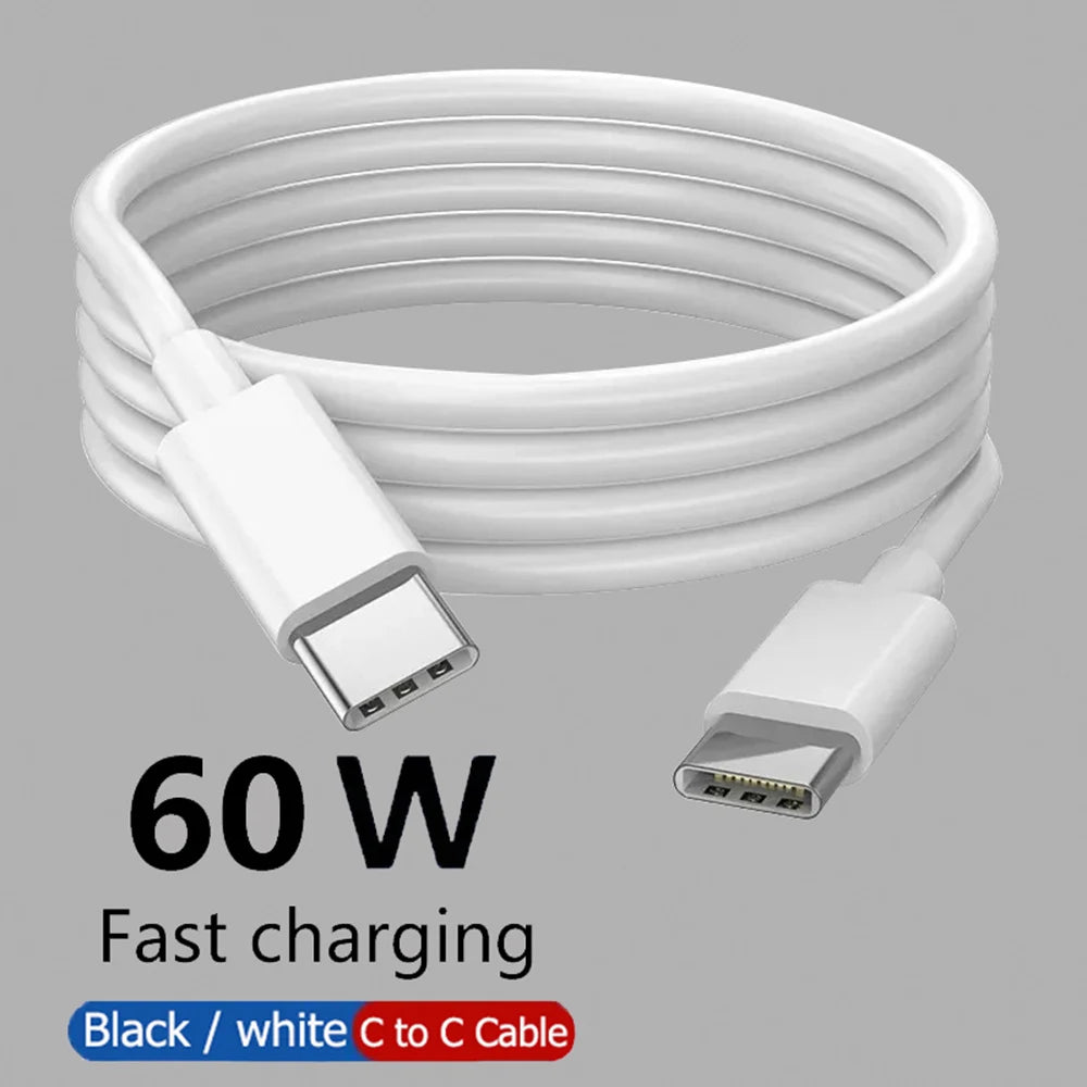 60W USB C to USB Type C Cable Fast Charge Data Cable