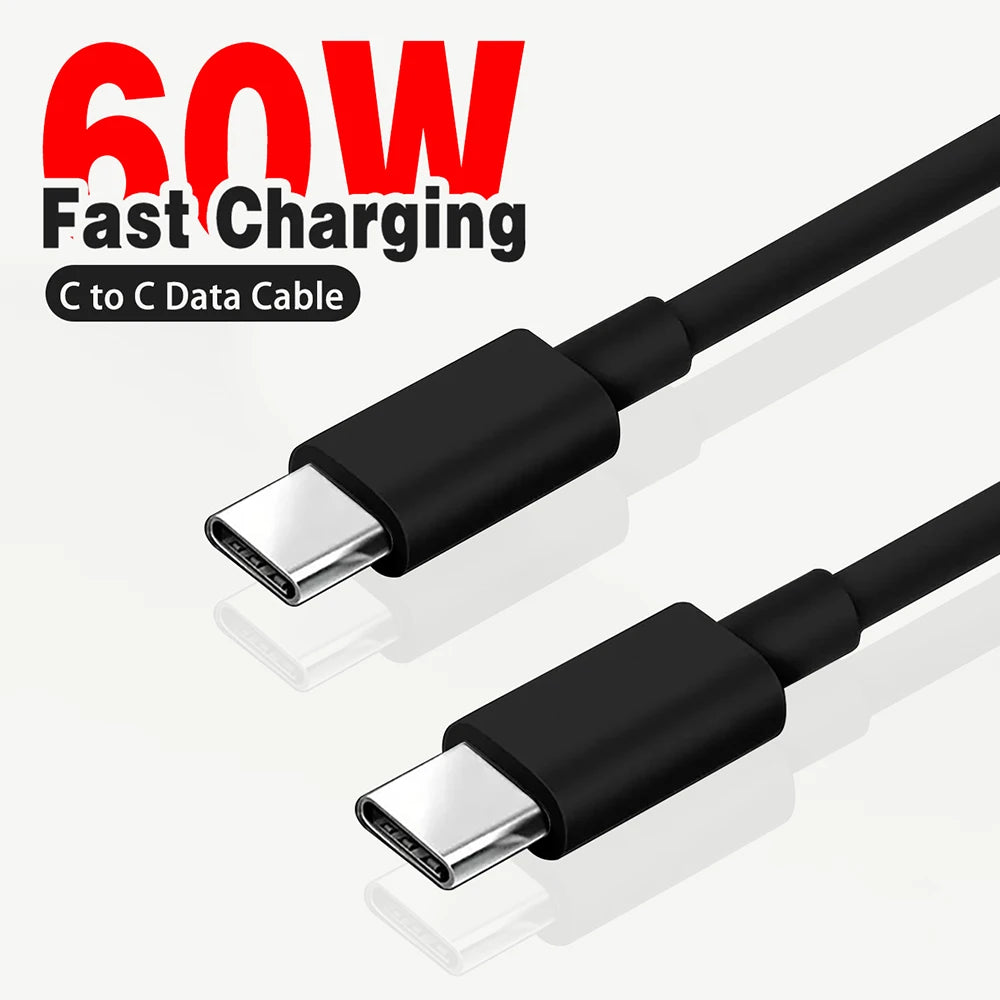 60W USB C to USB Type C Cable Fast Charge Data Cable