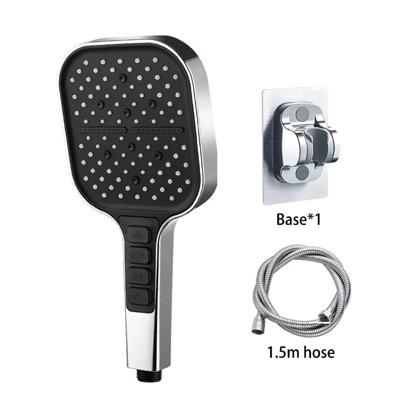Large Shower Head 7 Modes Adjustable Shower Head Bathroom High-pressure Water