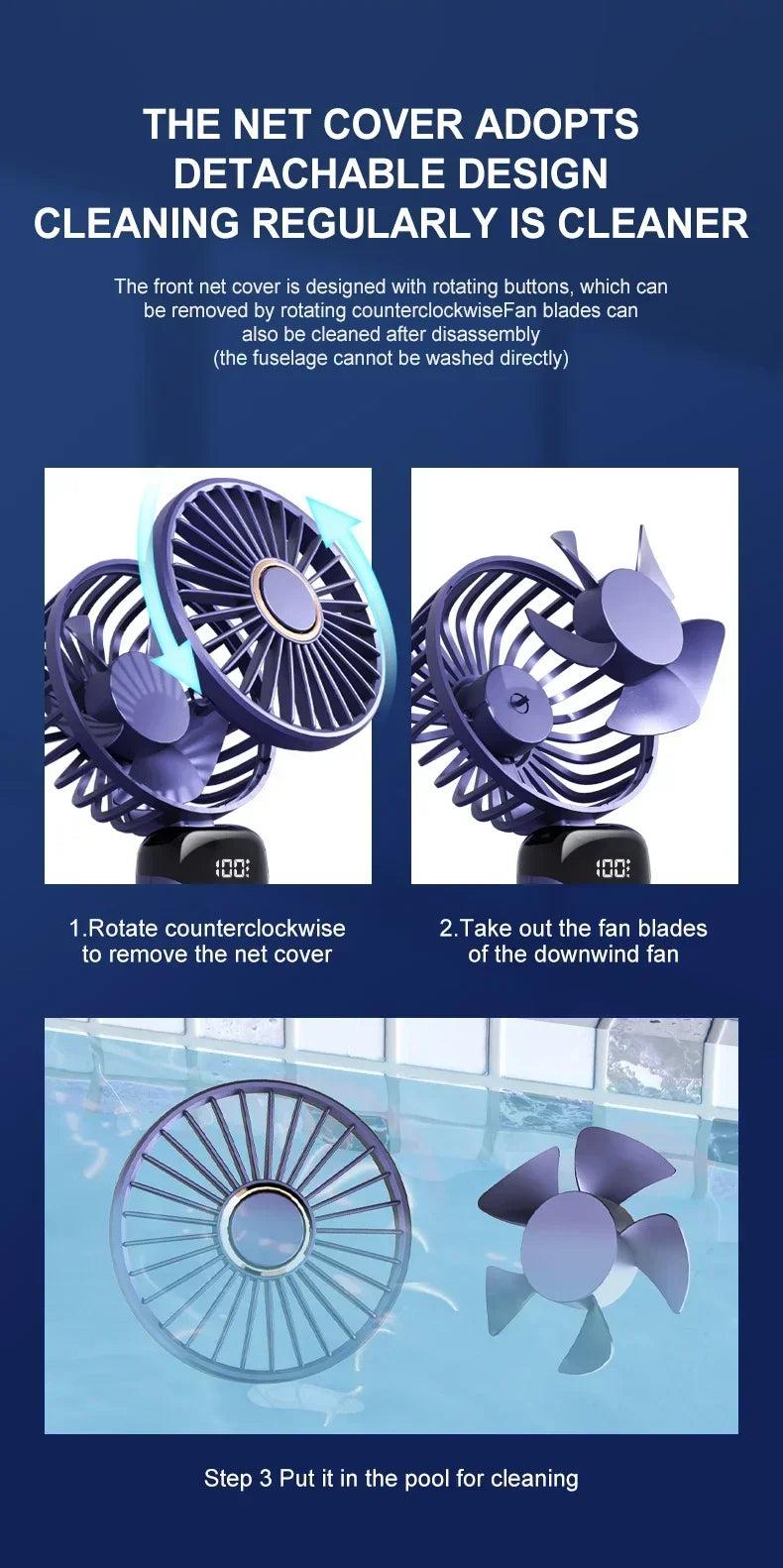 Portable Handheld Mini Fan Foldable Neck Hanging Fans 5 Speed