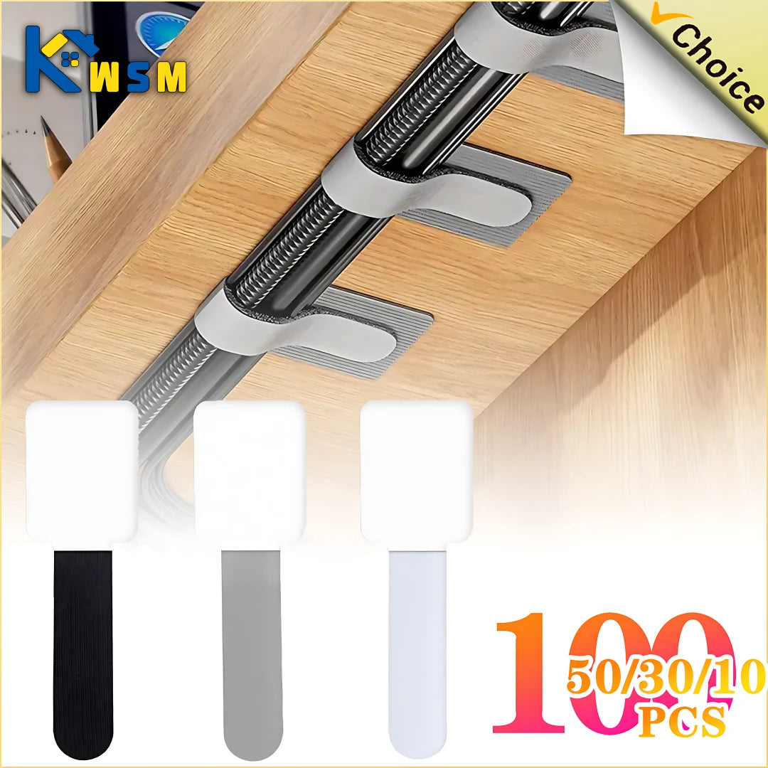 Reusable Cable Ties Fastening Wire Organizer Desk managment