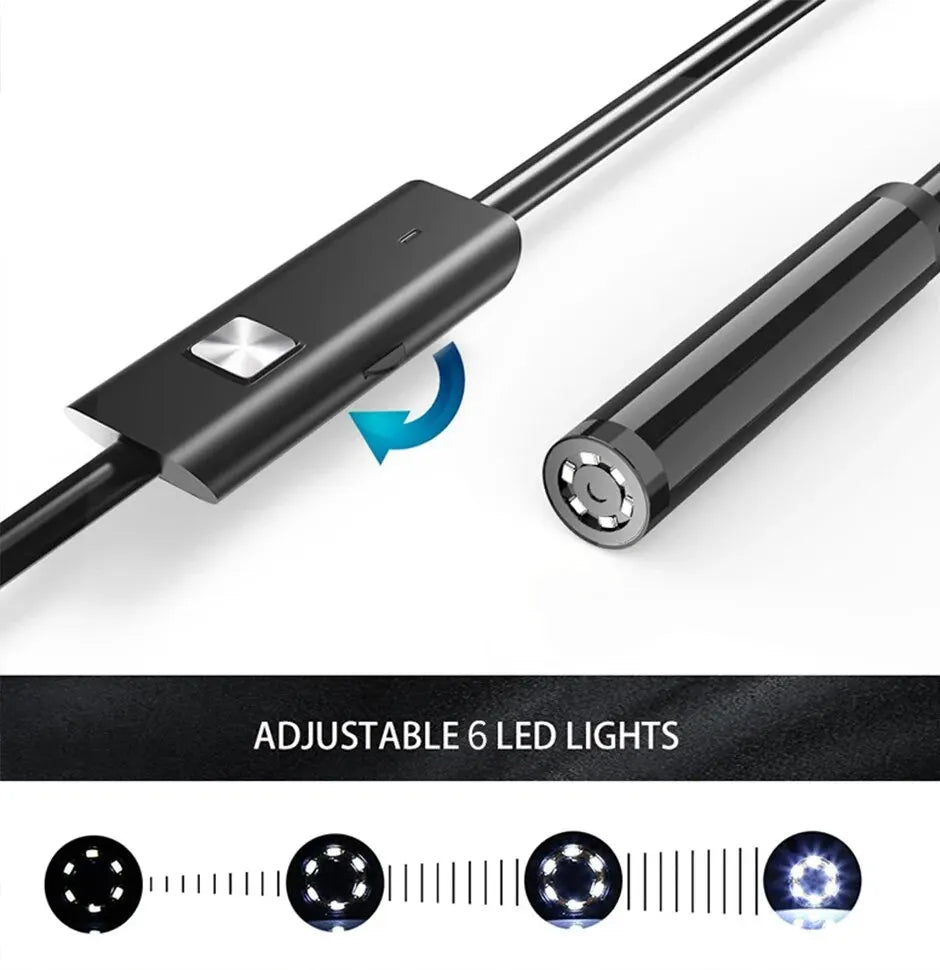7.0MM TYPE-C Endoscope Camera IP67 Waterproof 6 LEDs